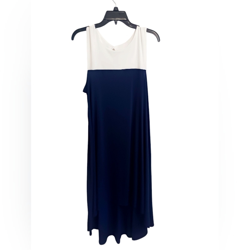 Black & White Colorblock Flowy Maxi Dress Size Large - Picture 2 of 5